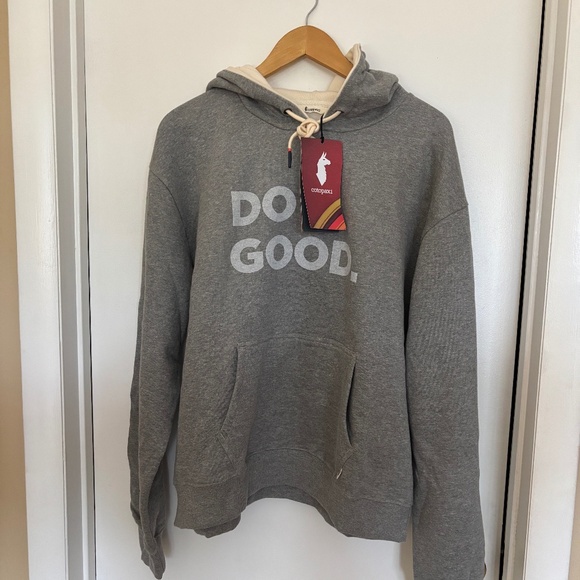 cotopaxi Tops - Cotopaxi Women's Large Do Good Pullover Hoodie Heather Grey Organic Cotton NWT
